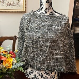 Elegant Tweed Poncho